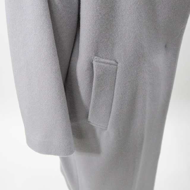 mizuiro ind　ミズイロインド　ウールブレンドスタンドカラーコート　3-270051-9