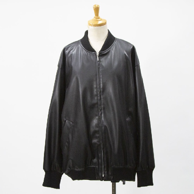 mizuiro ind　ミズイロインド　シンセティックレザージップブルゾン　3-270061-1