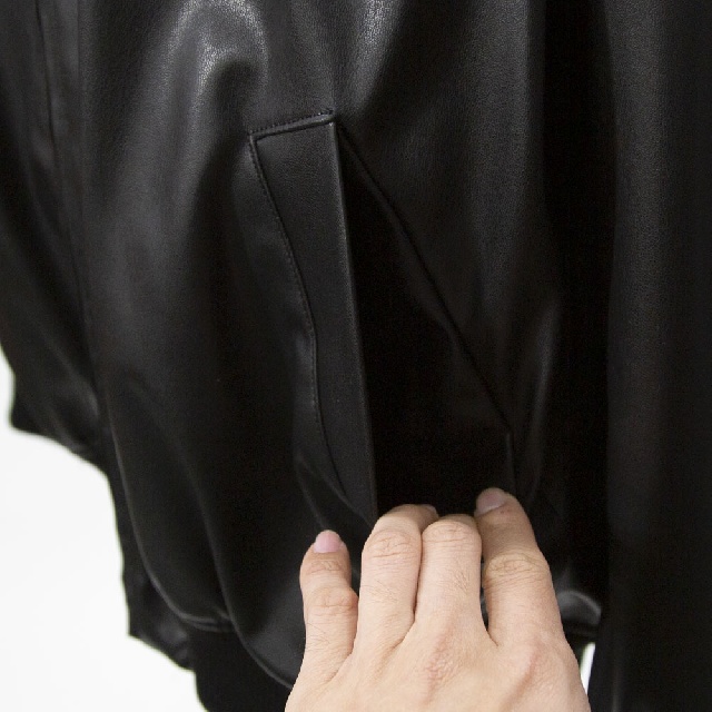 mizuiro ind　ミズイロインド　シンセティックレザージップブルゾン　3-270061-6