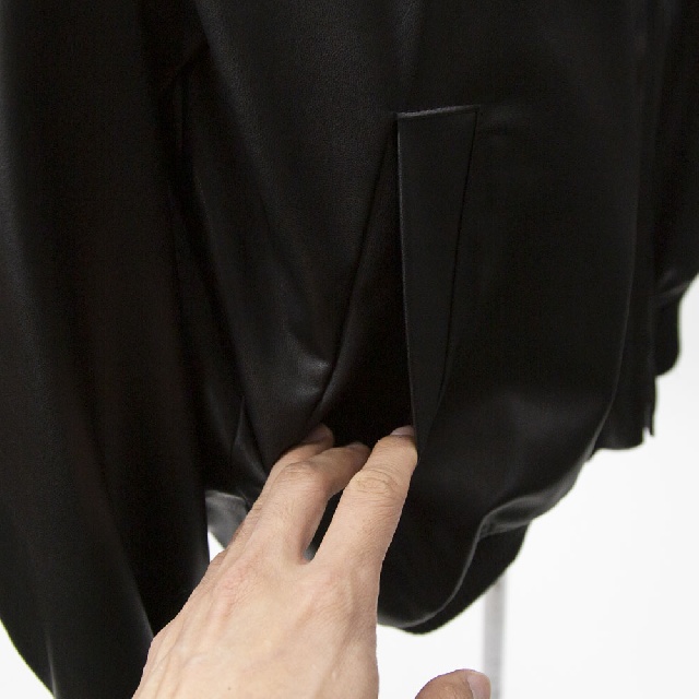 mizuiro ind　ミズイロインド　シンセティックレザージップブルゾン　3-270061-7