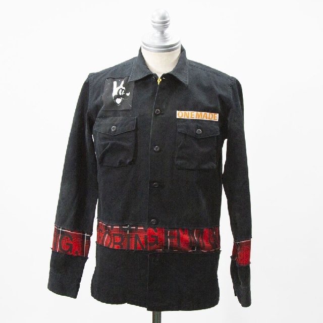 ONEMADE　ワンメイド　DOCKING MILITARY SHIRT　ドッキング ミリタリーシャツ　one-1450-1