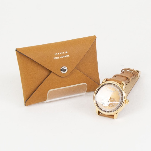 【2025年11月21日販売開始】ZEPPELIN × PELLE MORBIDA　　ツェッペリンxペッレモルビダ　クロノグラフ　時計　7662-9-0