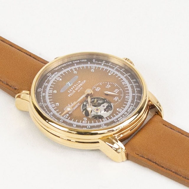 【2025年11月21日販売開始】ZEPPELIN × PELLE MORBIDA　　ツェッペリンxペッレモルビダ　クロノグラフ　時計　7662-9-3