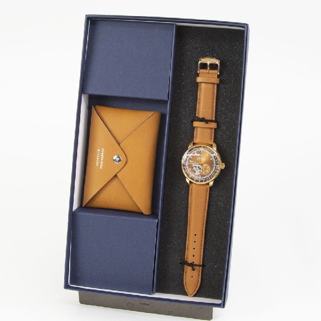 【2025年11月21日販売開始】ZEPPELIN × PELLE MORBIDA　　ツェッペリンxペッレモルビダ　クロノグラフ　時計　7662-9-8