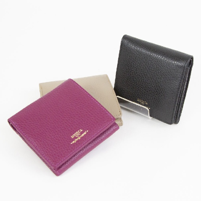 MUZICA　ムジカ　シュリンクレザー　2つ折財布　M1018  -0