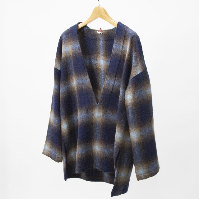 M53　エムゴーサン　Vネック プルオーバーチェック　MSH-031-1