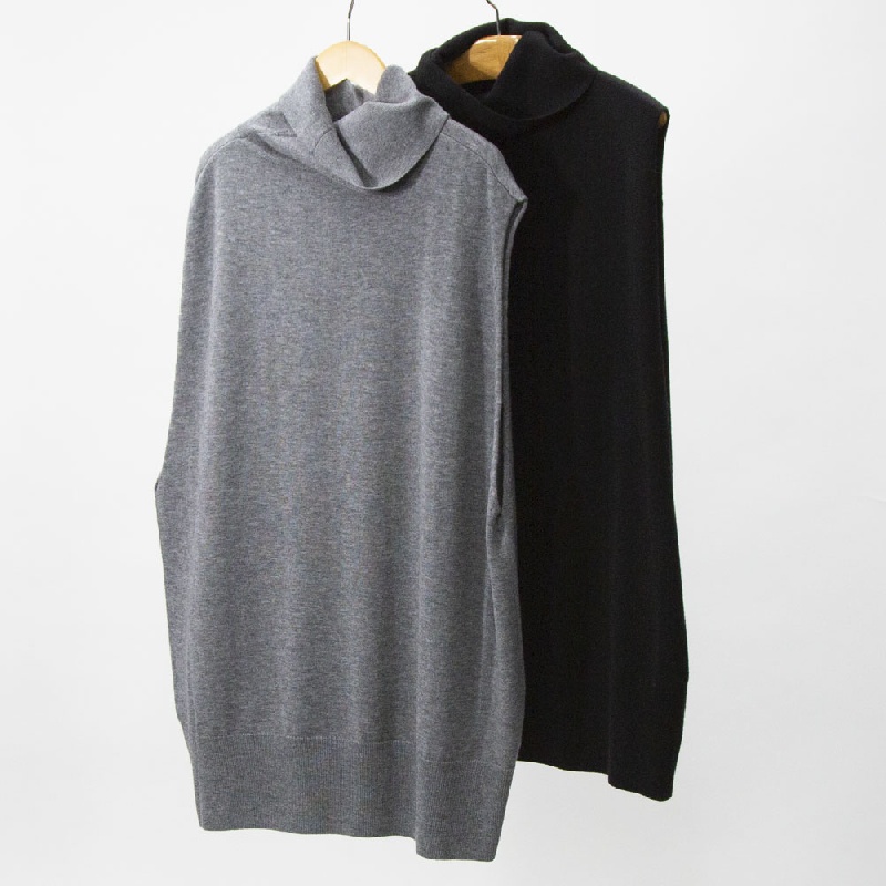 mizuiro ind　ミズイロインド　リブハイネックベスト　4-220103