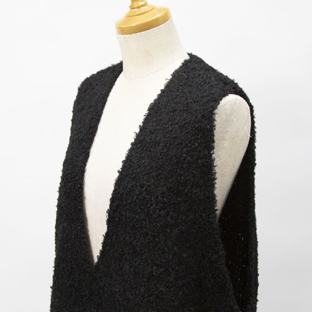 mizuiro ind　ミズイロインド　ヘアリーVネックベスト　3-220095-5