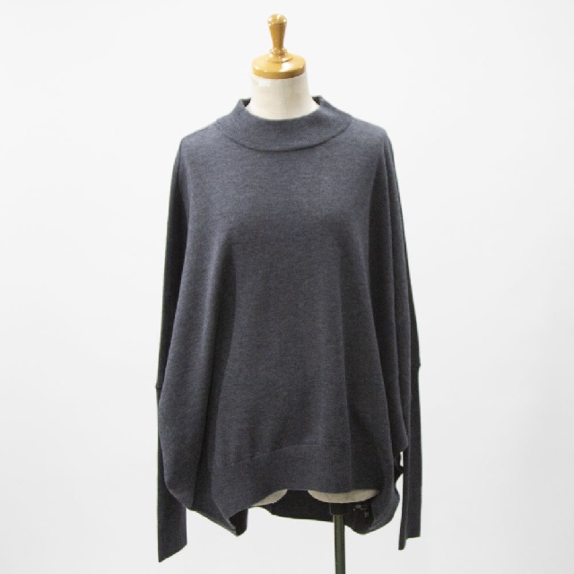 mizuiro ind　ミズイロインド　コクーンリブスリーブプルオーバー　4-220106-2