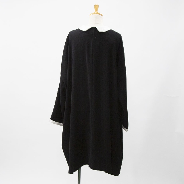 mizuiro ind　ミズイロインド　襟付きサテンコクーンワンピース　4-250050-2