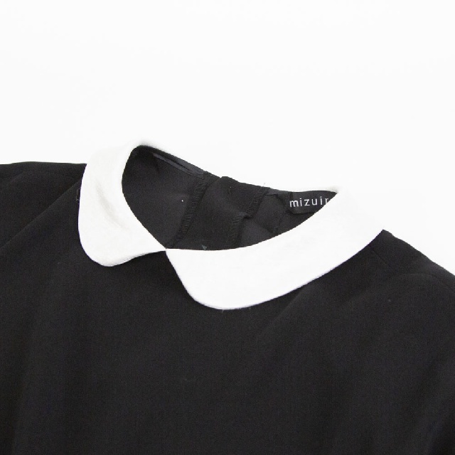 mizuiro ind　ミズイロインド　襟付きサテンコクーンワンピース　4-250050-7