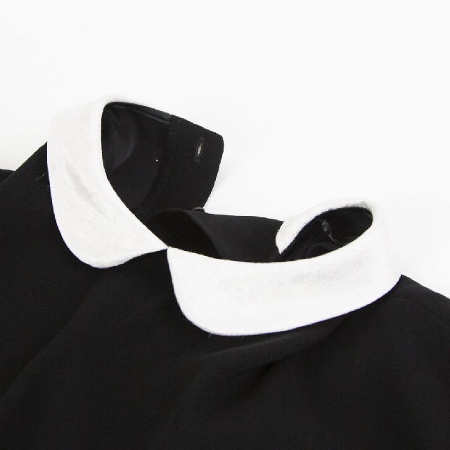 mizuiro ind　ミズイロインド　襟付きサテンコクーンワンピース　4-250050-8