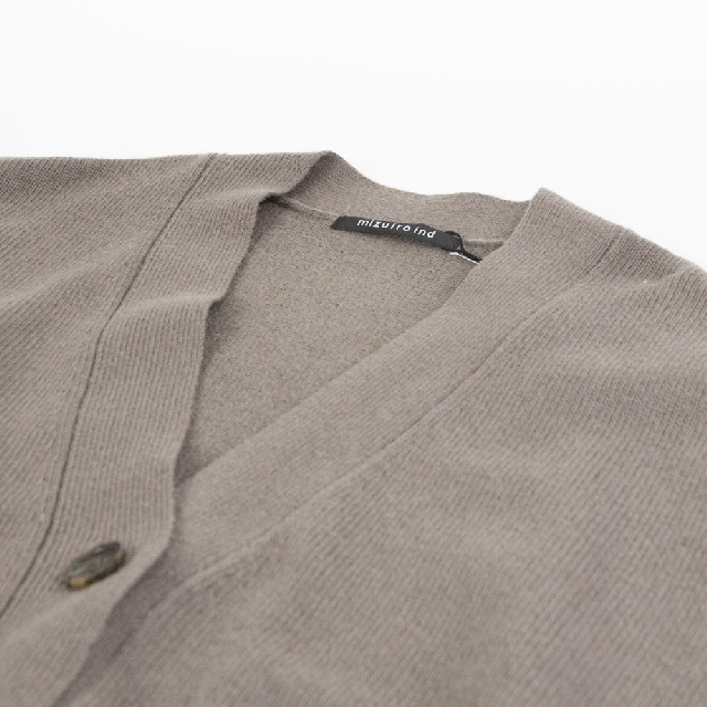 mizuiro ind　ミズイロインド　ワイドVネックカーディガン　4-220095-9
