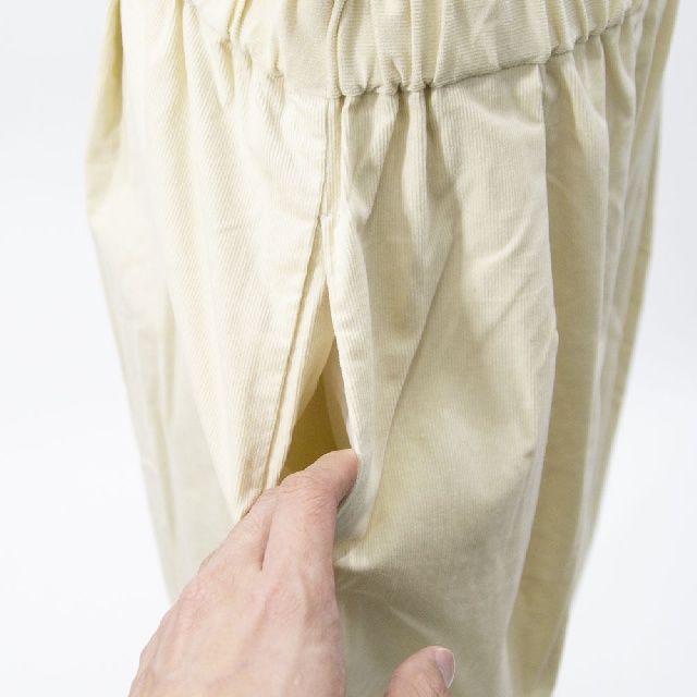 mizuiro ind　ミズイロインド　コーデュロイタックワイドパンツ　4-260067-8