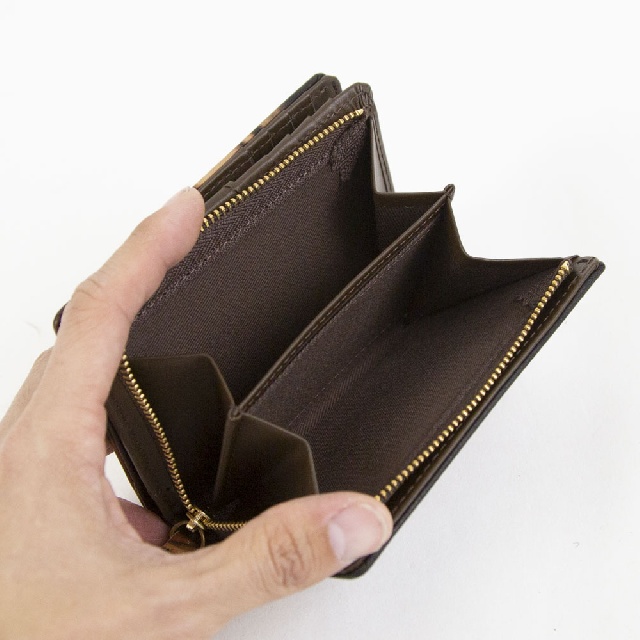 AinSoph　アインソフ　奄美泥染め ミドル財布　DA1035-AMD-5