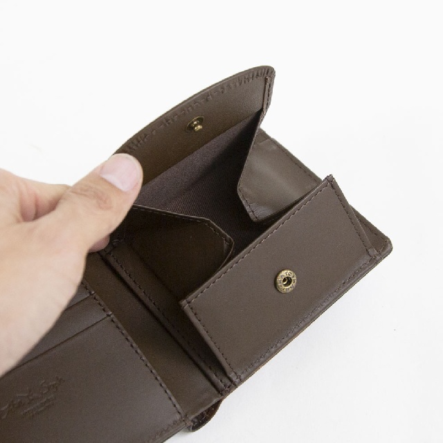 AinSoph　アインソフ　奄美泥染め 折り財布　DA1036-AMD-6