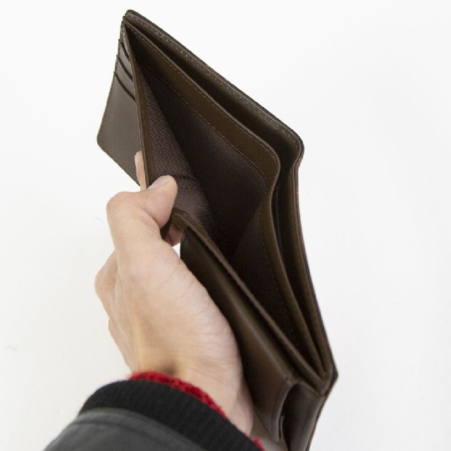 AinSoph　アインソフ　奄美泥染め 折り財布　DA1036-AMD-7