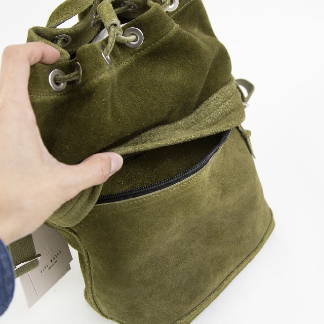 FIVE WOODS　ファイブウッズ　DRIFTER　ウォッシャブル スエード 巾着 バッグ　39584-9