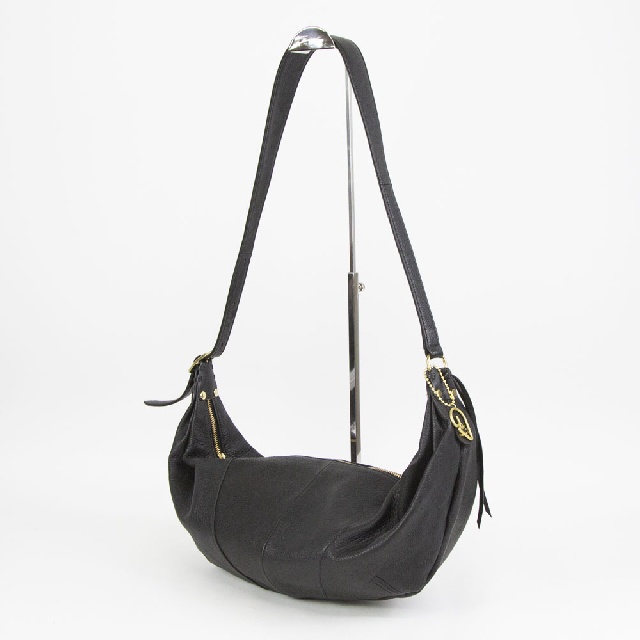 Groover Leather　グルーバーレザー　信州鹿革 ムーン ショルダーバッグ　DDB-100-0