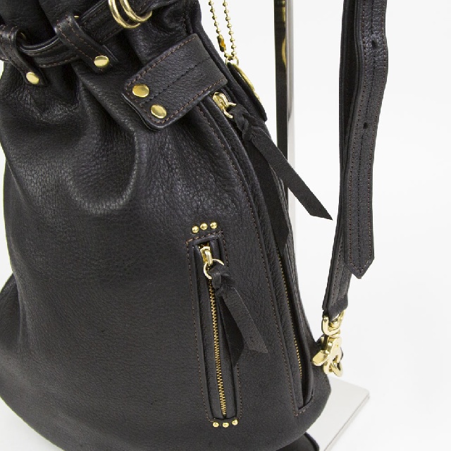 Groover Leather　グルーバーレザー　信州鹿革 巾着ショルダーバッグ　HI-DK-100-6