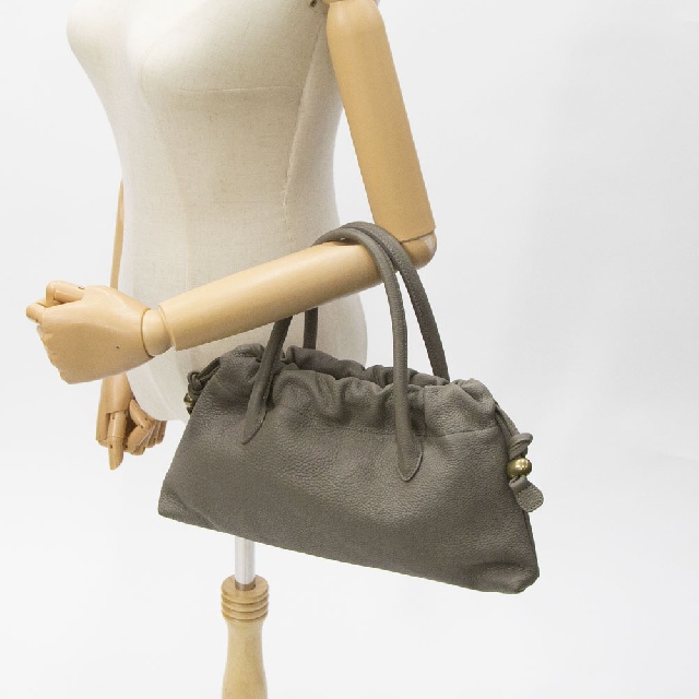 TOFF & LOADSTONE　トフアンドロードストーン　シュシュ　シュリンクレザー　ハンドバッグ　R97-81550-9