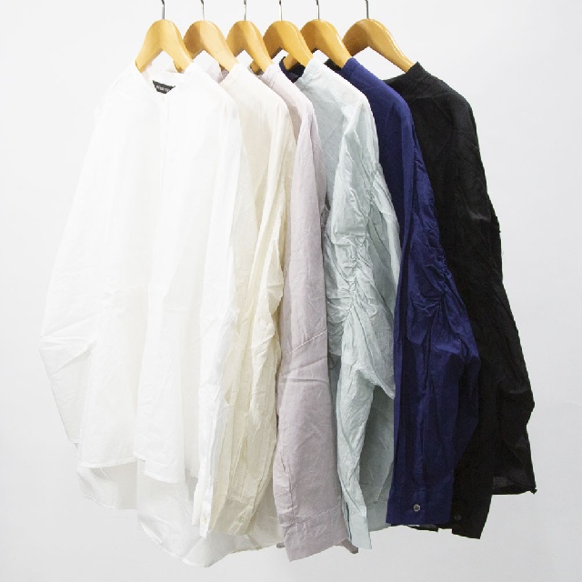 mizuiro ind　ミズイロインド　バックギャザーワイドシャツ　1-238975-0