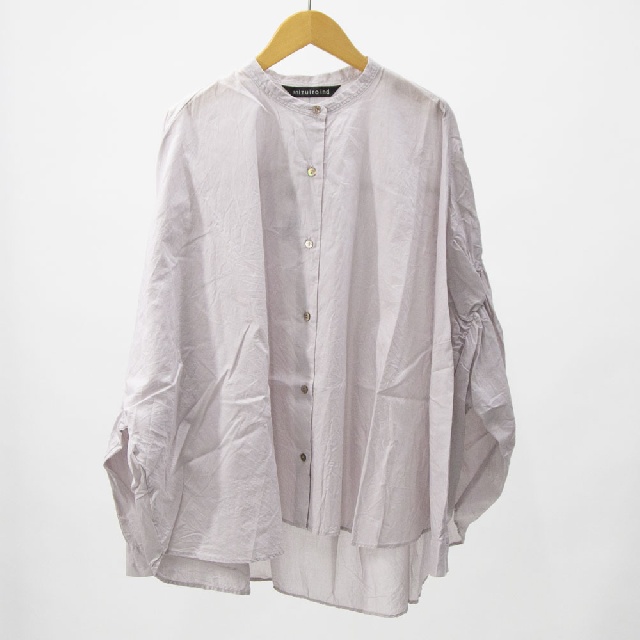 mizuiro ind　ミズイロインド　バックギャザーワイドシャツ　1-238975-3
