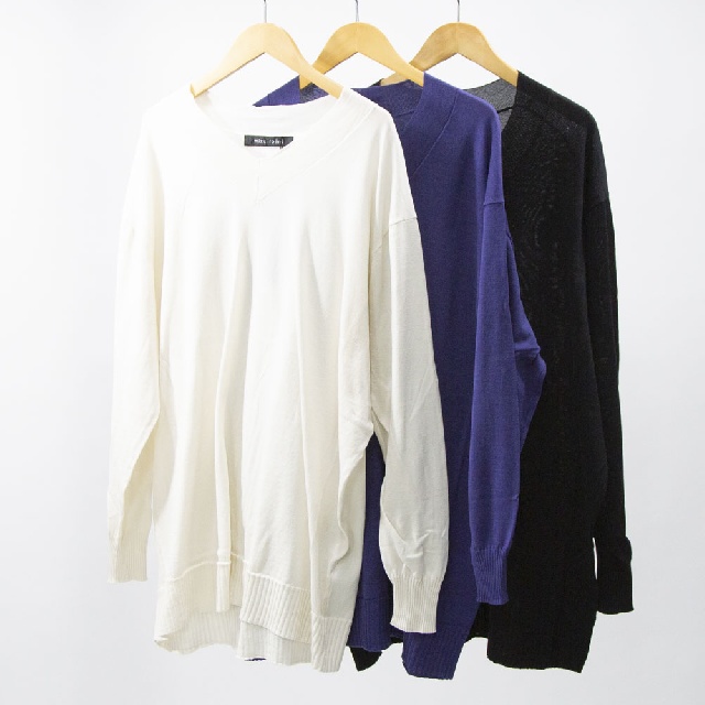 mizuiro ind　ミズイロインド　Vネックワイドプルオーバー　1-220059-0