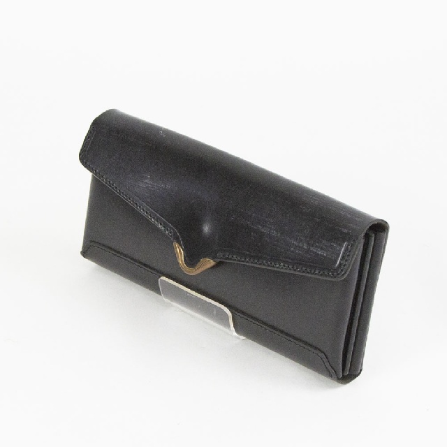 池之端銀革店　Cramp　クランプ　UKブライドルレザー　フロント金具　クラッチウォレット　長財布　CR-927-1