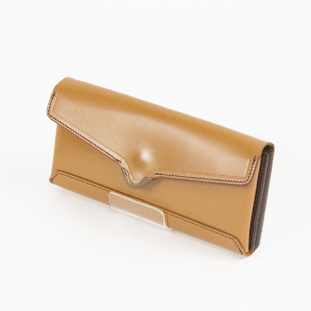 池之端銀革店　Cramp　クランプ　UKブライドルレザー　フロント金具　クラッチウォレット　長財布　CR-927-2