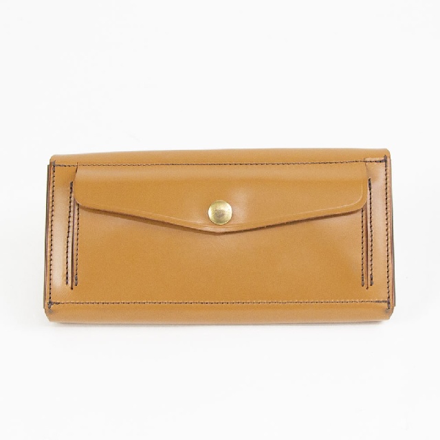 池之端銀革店　Cramp　クランプ　UKブライドルレザー　フロント金具　クラッチウォレット　長財布　CR-927-4