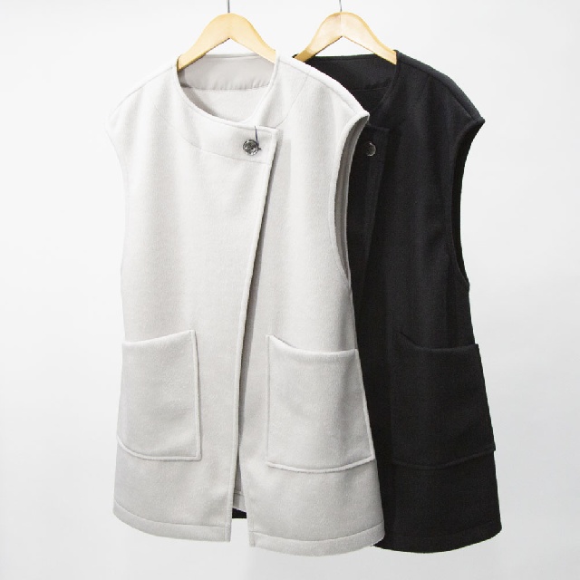 Y's for living　ワイズフォーリビング　シャギービーバー　ジレ　M26-T24-33-0