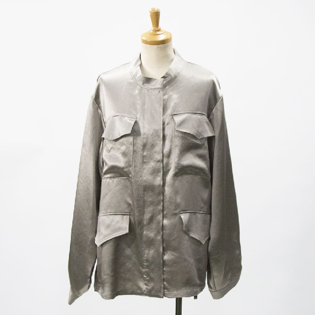 mizuiro ind　ミズイロインド　サテンワークシャツ　1-230130-2