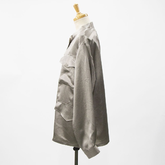 mizuiro ind　ミズイロインド　サテンワークシャツ　1-230130-3