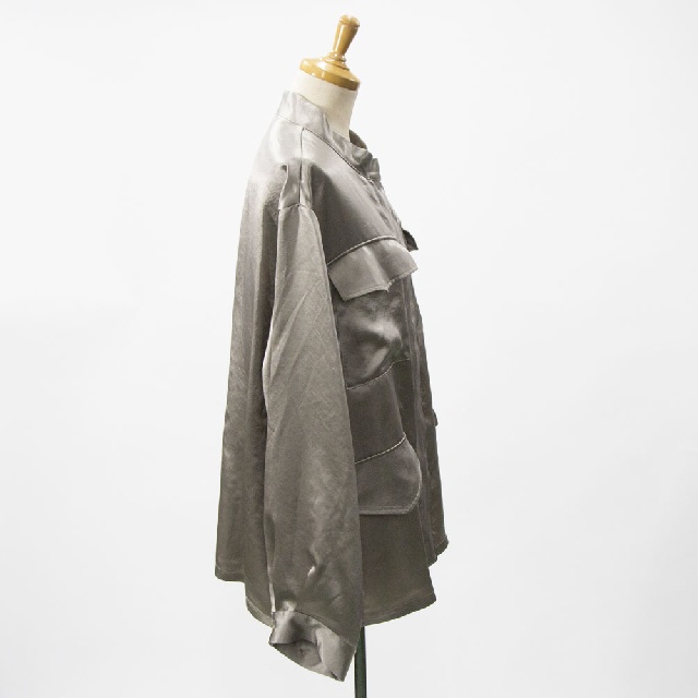 mizuiro ind　ミズイロインド　サテンワークシャツ　1-230130-5