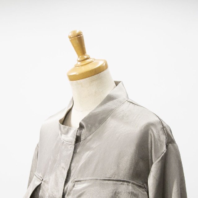 mizuiro ind　ミズイロインド　サテンワークシャツ　1-230130-6