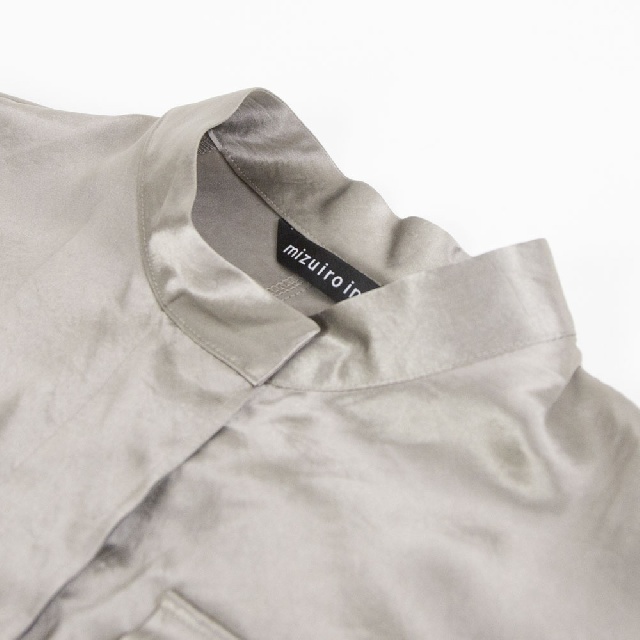 mizuiro ind　ミズイロインド　サテンワークシャツ　1-230130-9