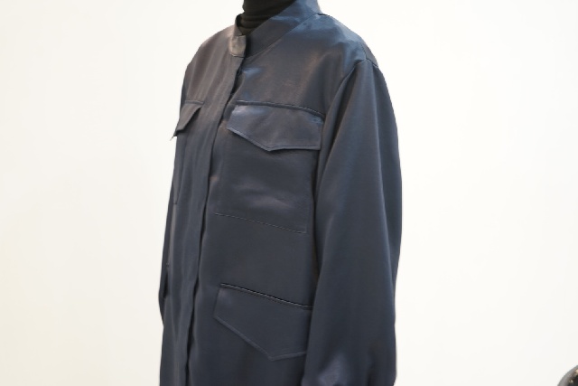 mizuiro ind　ミズイロインド　サテンワークシャツ　1-230130-15