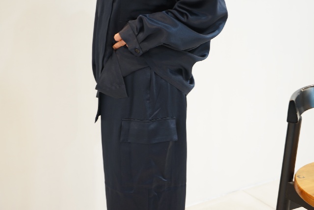 mizuiro ind　ミズイロインド　サテンカーゴパンツ　1-260089-17
