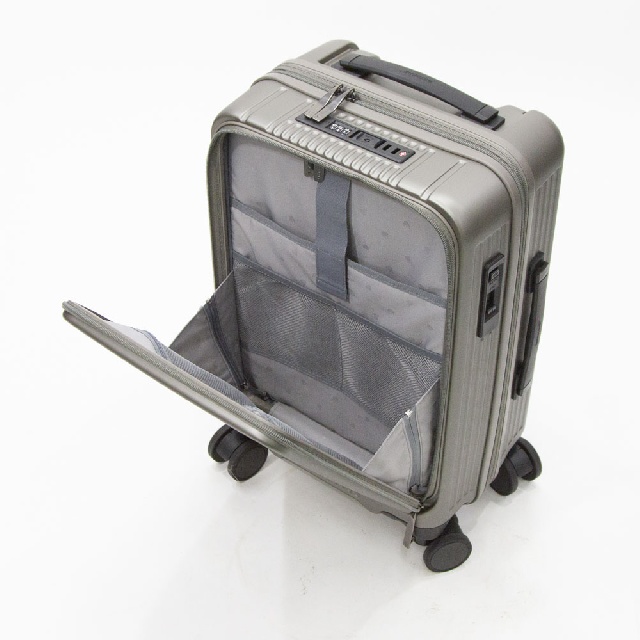 BERMAS　INTER CITY BS　 インターシティ　フロントオープン ファスナー キャリーケース 37L　60555-10