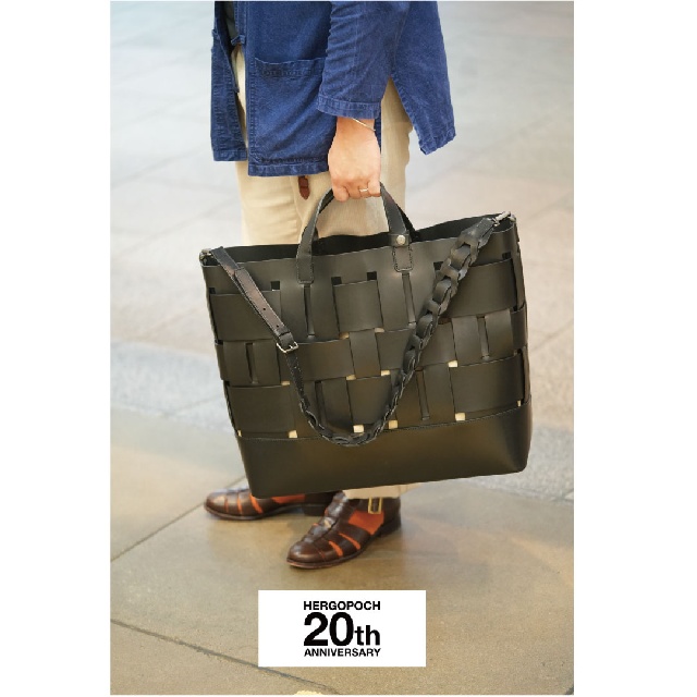 【数量限定】　HERGOPOCH　エルゴポック　HERGOPOCH×LEON　エルゴポック×レオン　レザートートバッグ　LE-TT-17