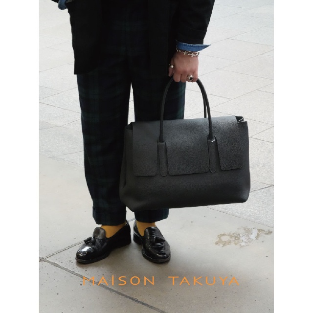 MAISON TAKUYA　メゾンタクヤ　Flap Brief Bag　German Shrunken Calf×Goat　フラップブリーフ　FBB-G-11