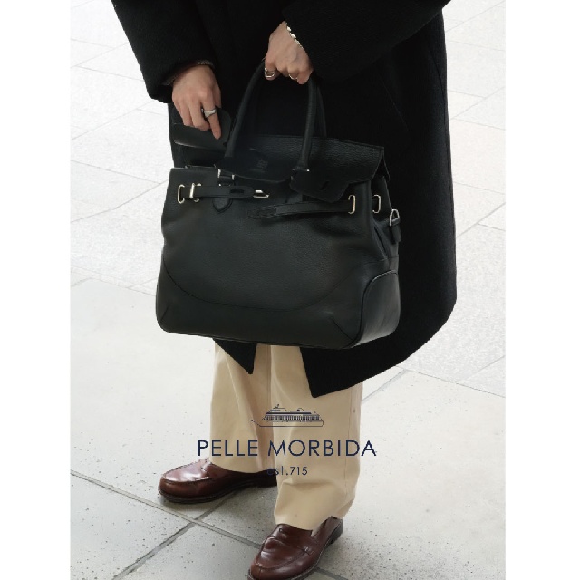 PELLE MORBIDA　ペッレモルビダ　Maiden Voyage　メイデンヴォヤージュ　フラップボストンバッグ(M)　MB026A-14