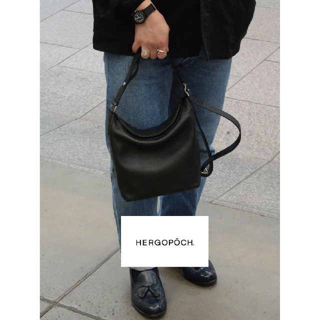 HERGOPOCH　エルゴポック　ソフトシュリンクレザー キューブショルダーバッグ　TC-CS-16