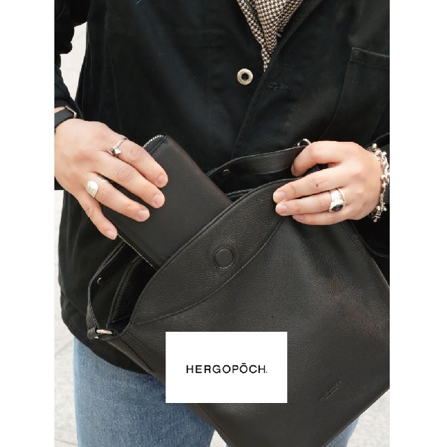 HERGOPOCH　エルゴポック　ソフトシュリンクレザー キューブショルダーバッグ　TC-CS-17