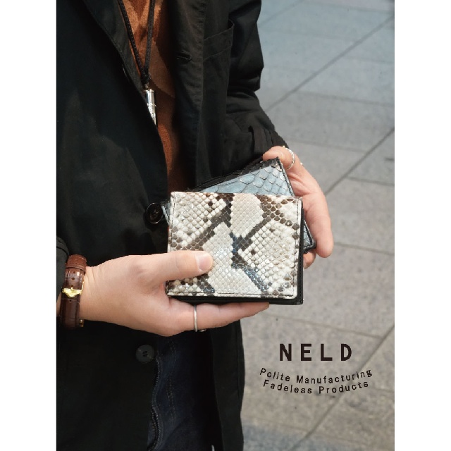 NELD　ネルド　HEBI　ヘビ　折り財布　AN318-9