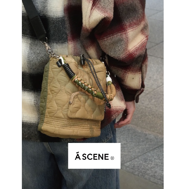 A SCENE　エーシーン　Kinchaku shoulder quilt　キルト 巾着 ショルダー　AS04-010-19