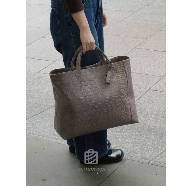 MONONOGU　もののぐ　クロコ型押しトートバッグ　TT3-CC-12