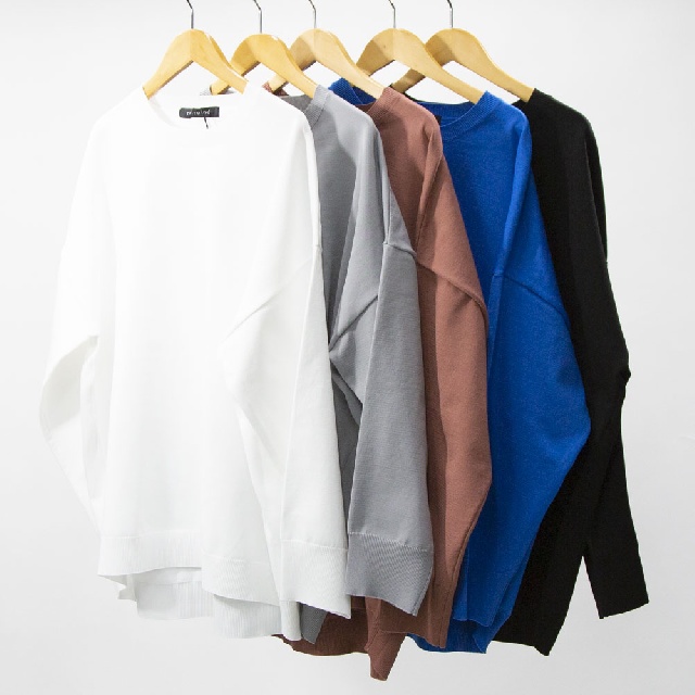 mizuiro ind　ミズイロインド　クルーネックワイドプルオーバー　1-220077-0