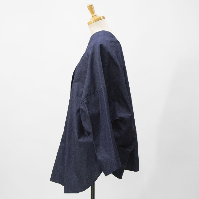 mizuiro ind　ミズイロインド　Vネックデニムシャツ　1-230156-2